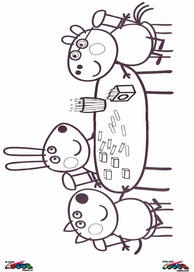 Plansa de colorat cu Peppa Pig 10 2